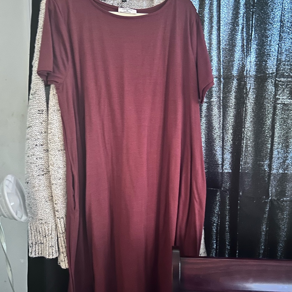Elegant Burgundy Dress